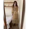 Retro Elegance Chiffon Midi Dress variant CJLY198484701AZ