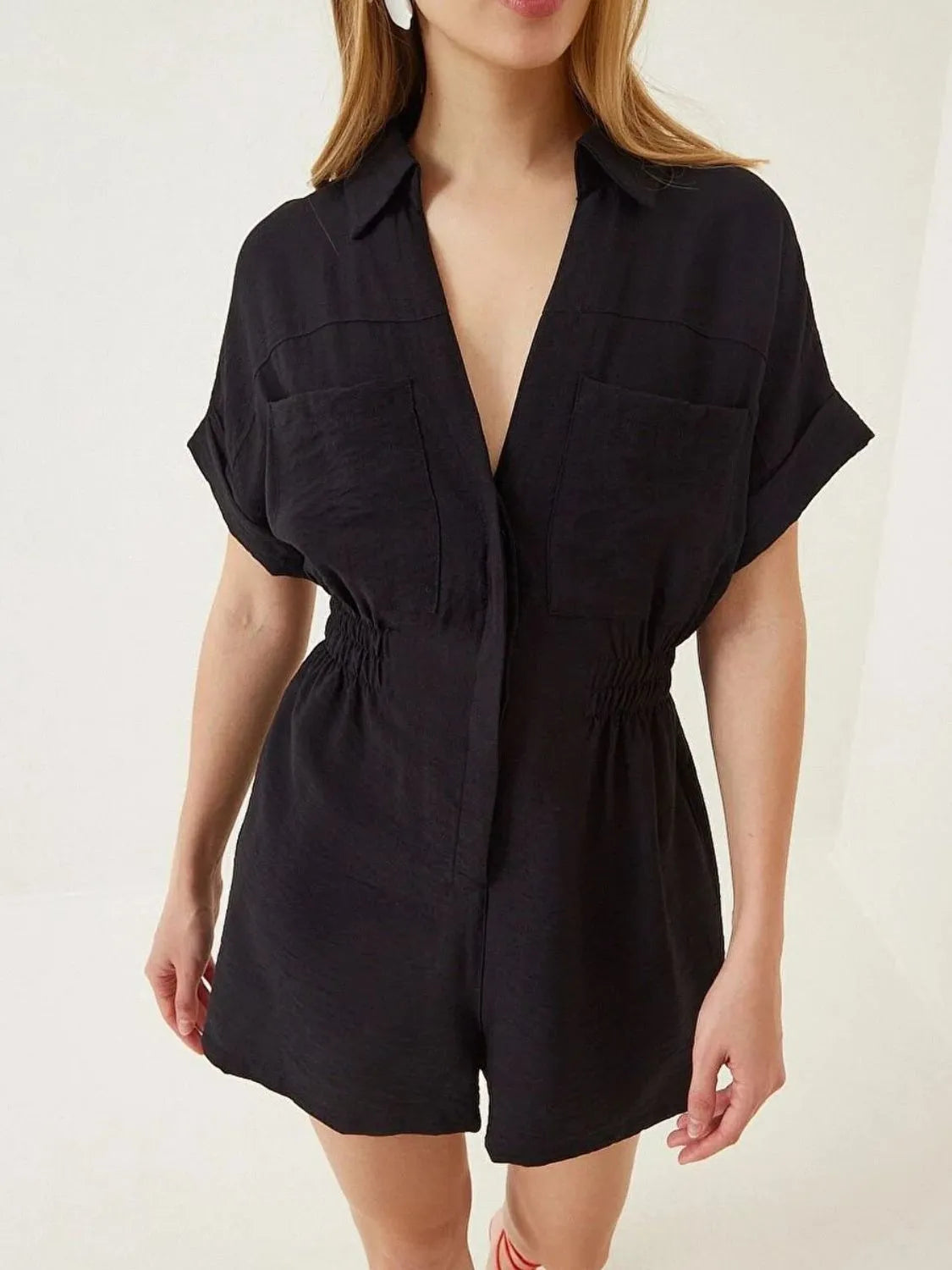 Johnny Collar Short Sleeve Romper (12)