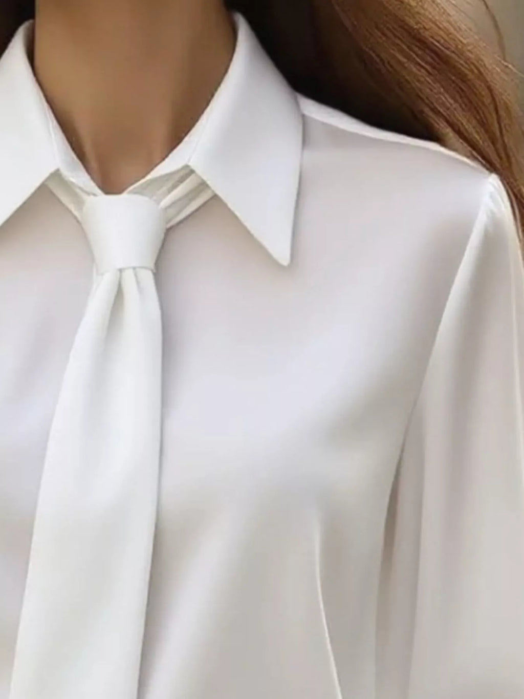 Tie-neck Long Sleeve Blouse (8)