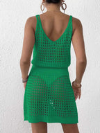 Crochet Sleeveless Knit Cover Up Dress (14)