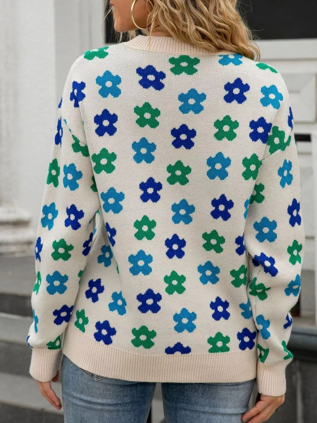 Floral Crew Neck Sweater (21)
