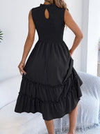 Smocked Sleeveless Tiered Dress (19)