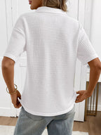 Striped Knit Short Sleeve Top (22)