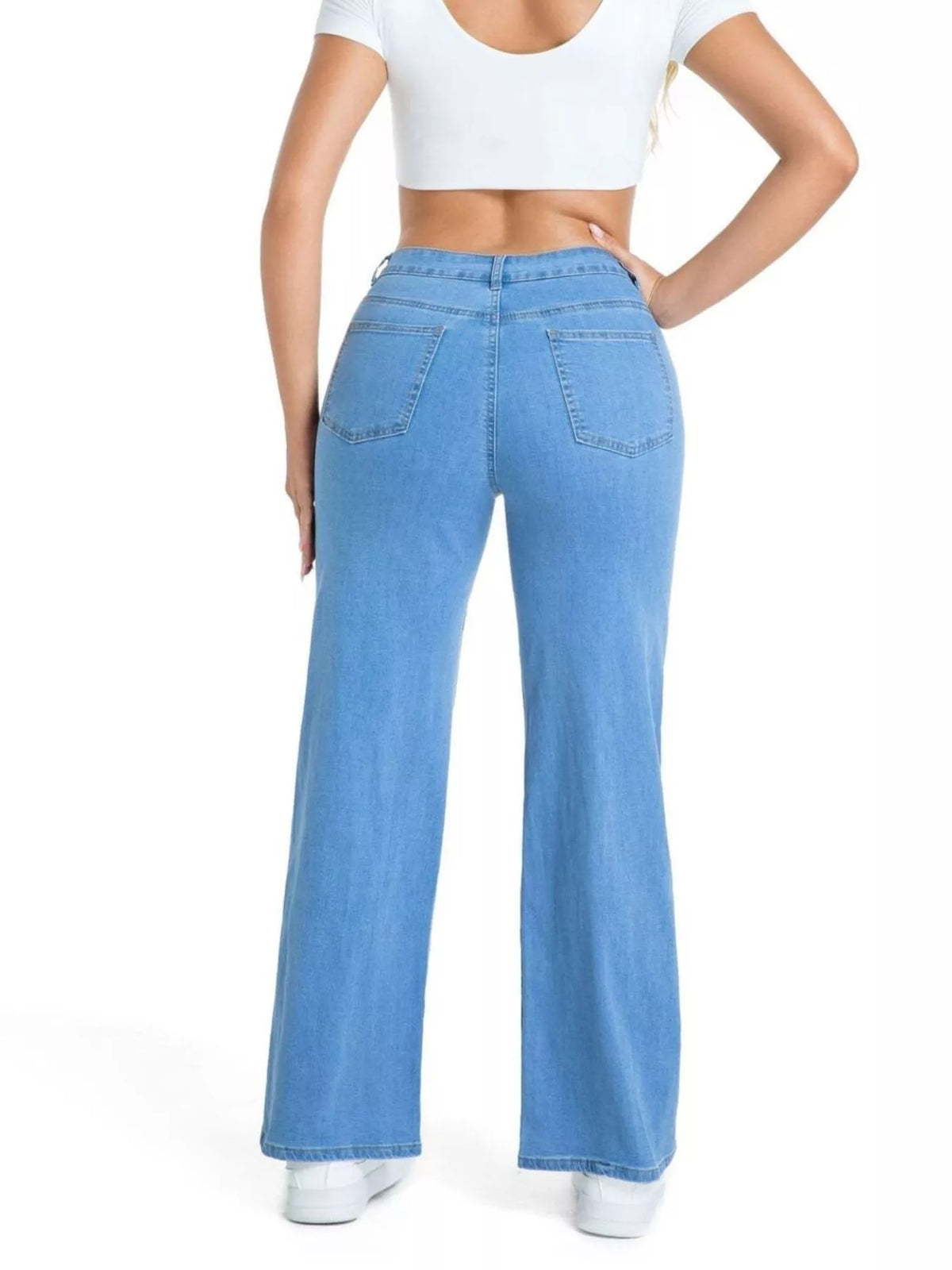 Frayed Edge Straight Leg Jeans (5)