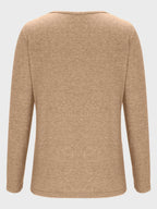 Crisscross V-neck Long Sleeve T-shirt (10)