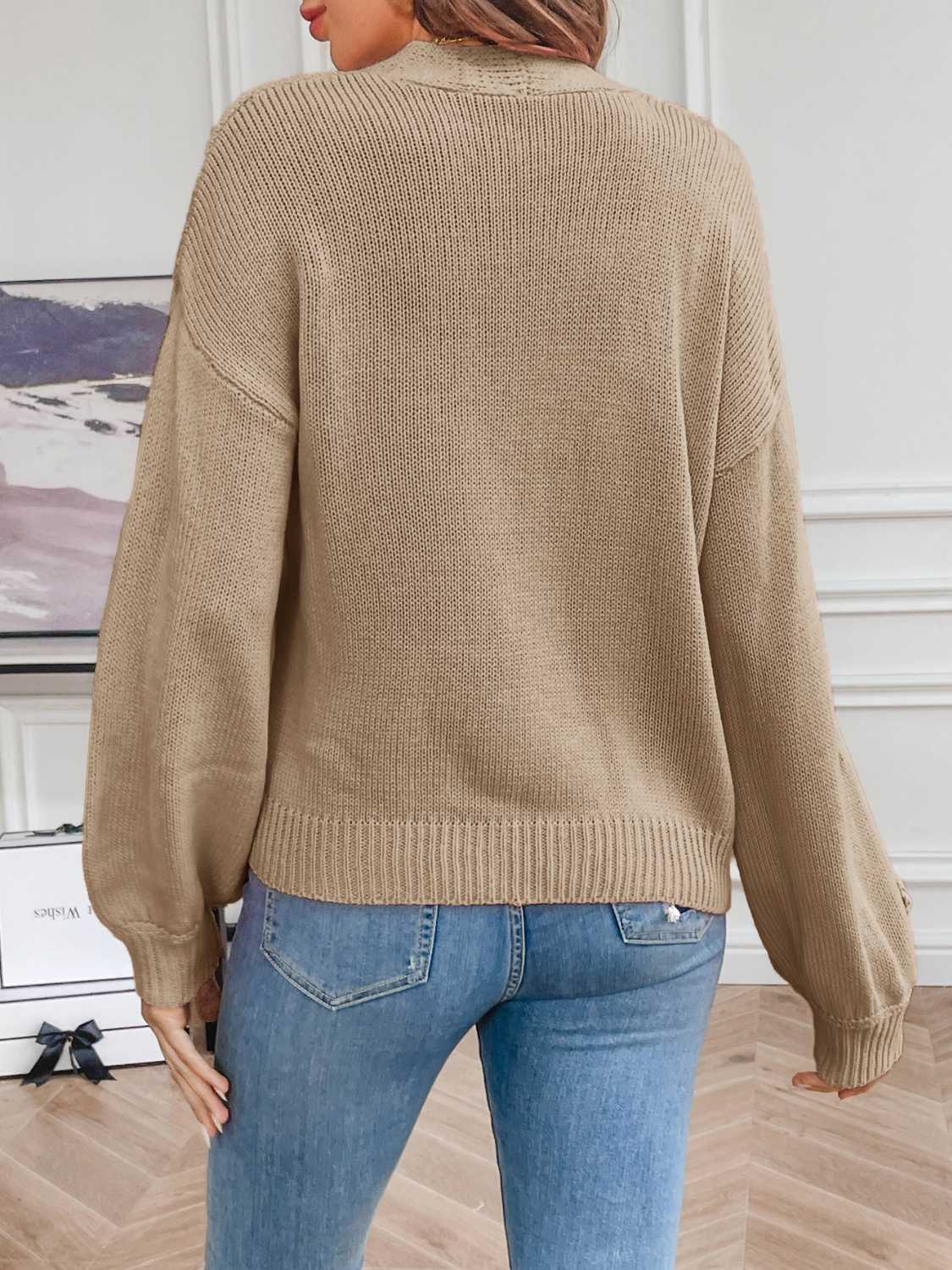 Floral Long Sleeve Open Front Cardigan (14)