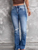 Distressed Flare Jeans