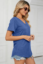 V-neck Short Sleeve T-shirt (3)