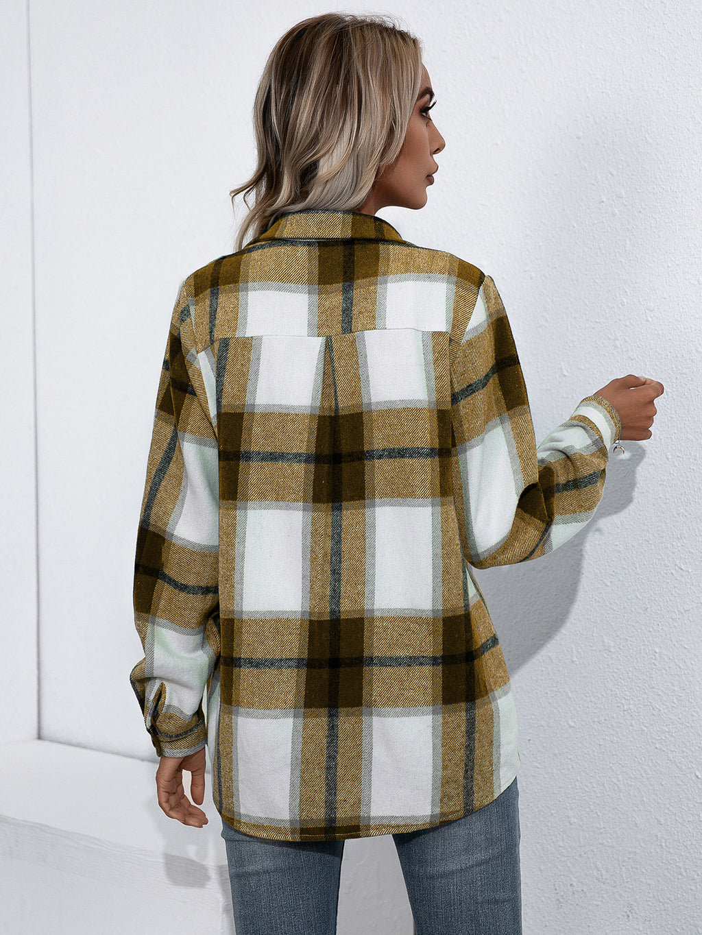 Plaid Button Up Flannel Shirt (2)