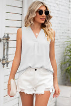 Texture V-neck Sleeveless Top (11)