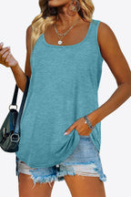 Curved Hem Square Neck Tank (13)