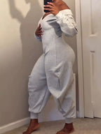 Off-shoulder Long Sleeve Casual Jumpsuit (5)