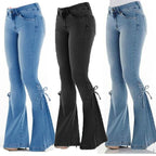 Jeans Mid-waisted Denim Trousers Stretch photo 1