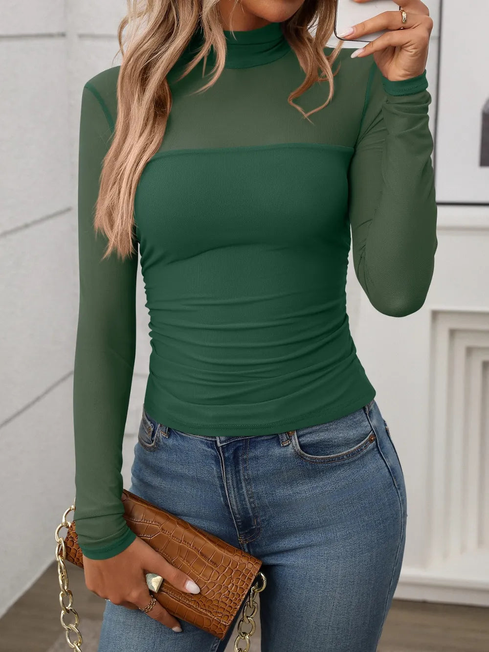 Mock Neck Long Sleeve Top (23)