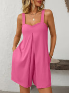 Sweetheart Neck Wide Strap Romper Pockets (17)