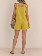 Full Size Tie-shoulder Romper Pockets Plus (21)