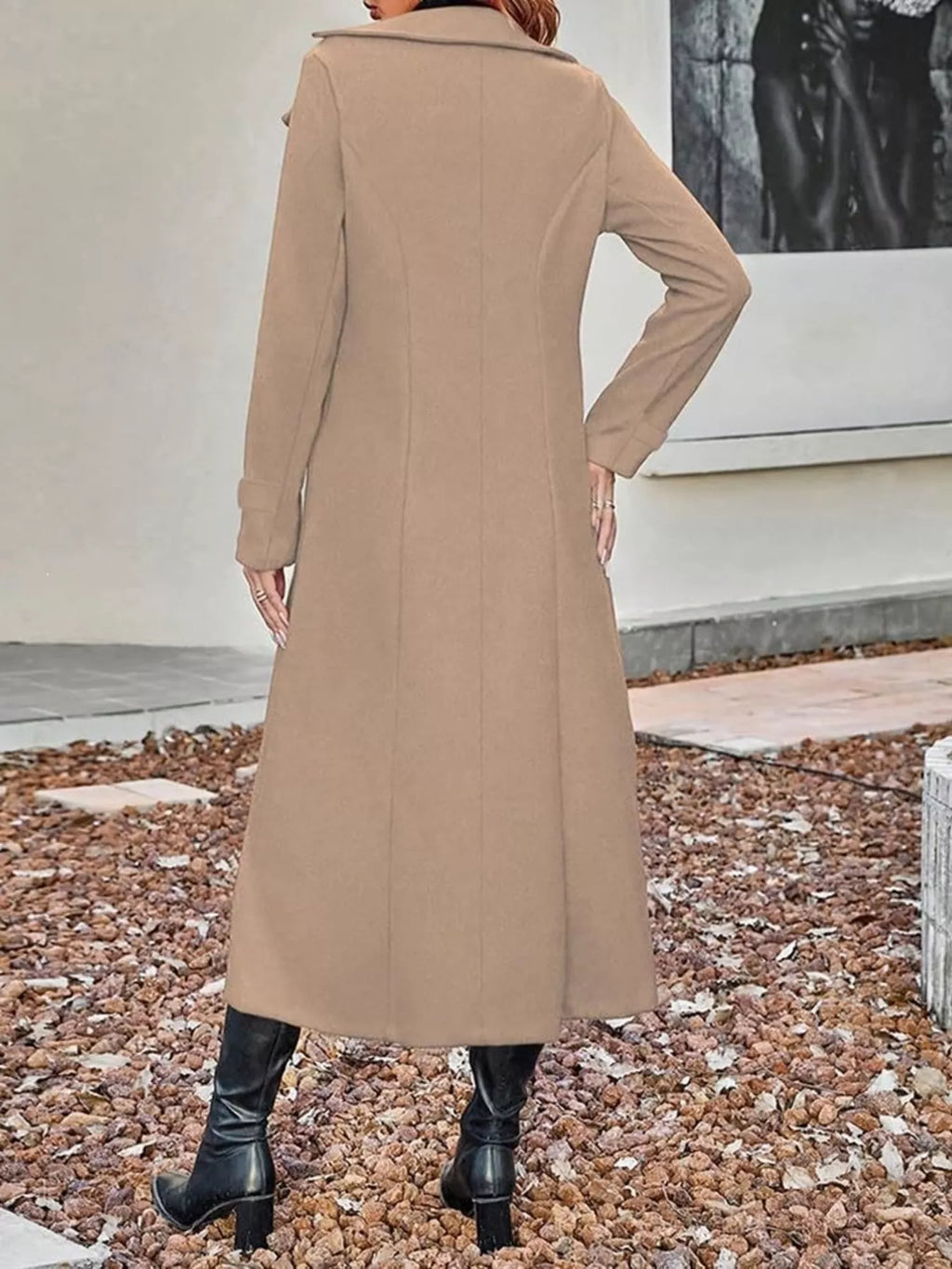 Full Size Double-breasted Longline Trench Coat Plus (3)