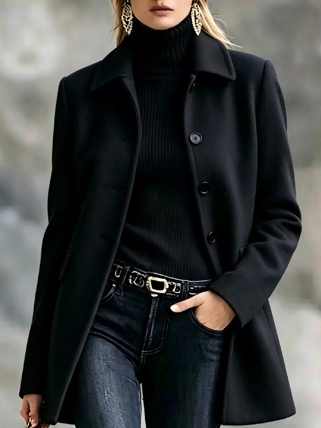 Single-breasted Longline Coat