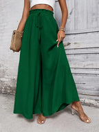 Tied High Waist Wide Leg Pants (17)