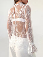 Lace Flounce Sleeve Top (8)