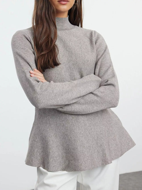 Mock Neck Long Sleeve Sweater