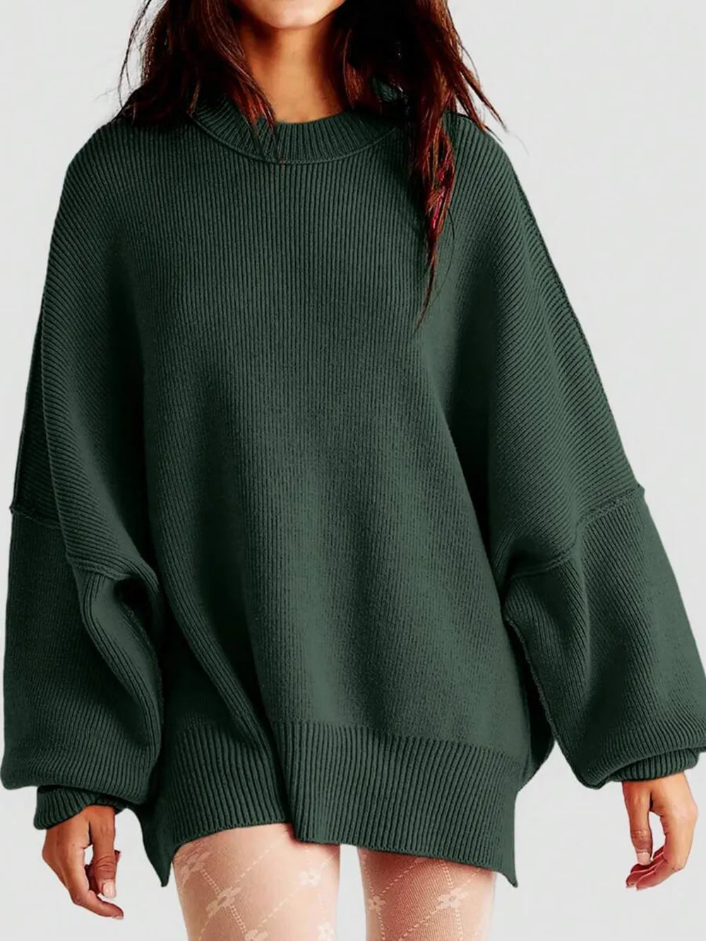Round Neck Long Sleeve Sweater (18)
