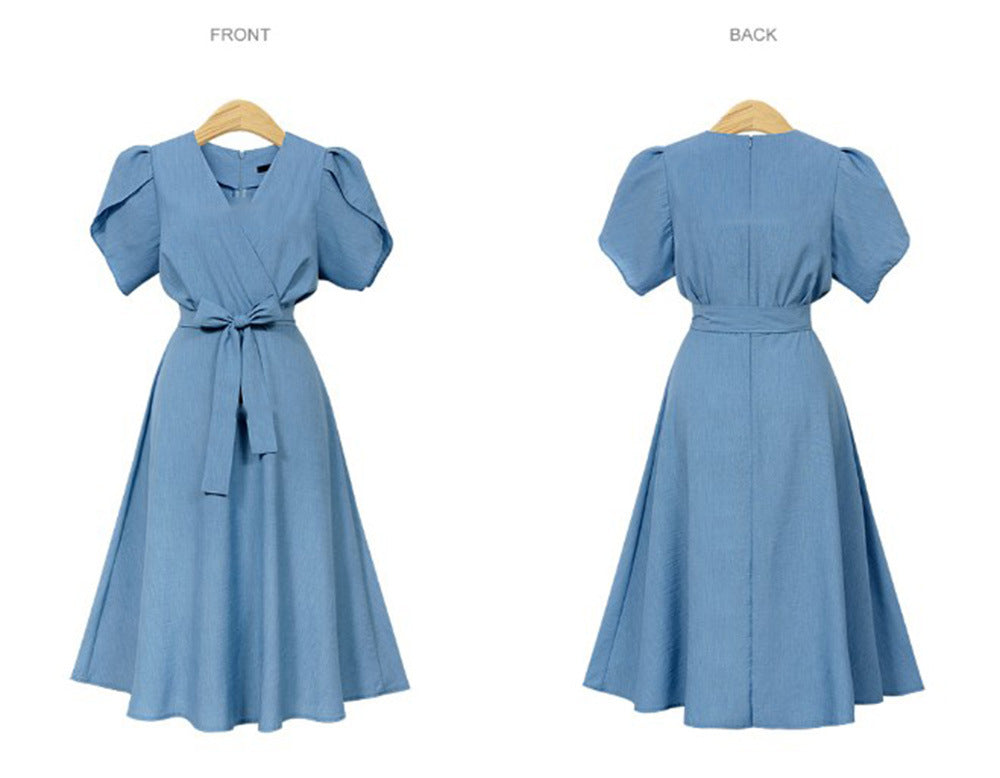 V-neck Waist Dress photo 2