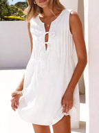 Sleeveless Tie-front Mini Dress (6)