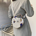 Straw Silk Scarf Spring Simple Shoulder Messenger Phone Bag photo 1