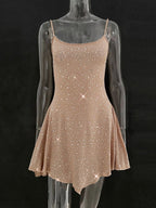 Rhinestone Decor Mini Cami Dress (7)