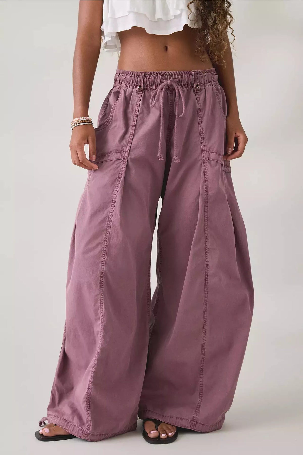 High-waisted Cargo Wide-leg Pants (15)