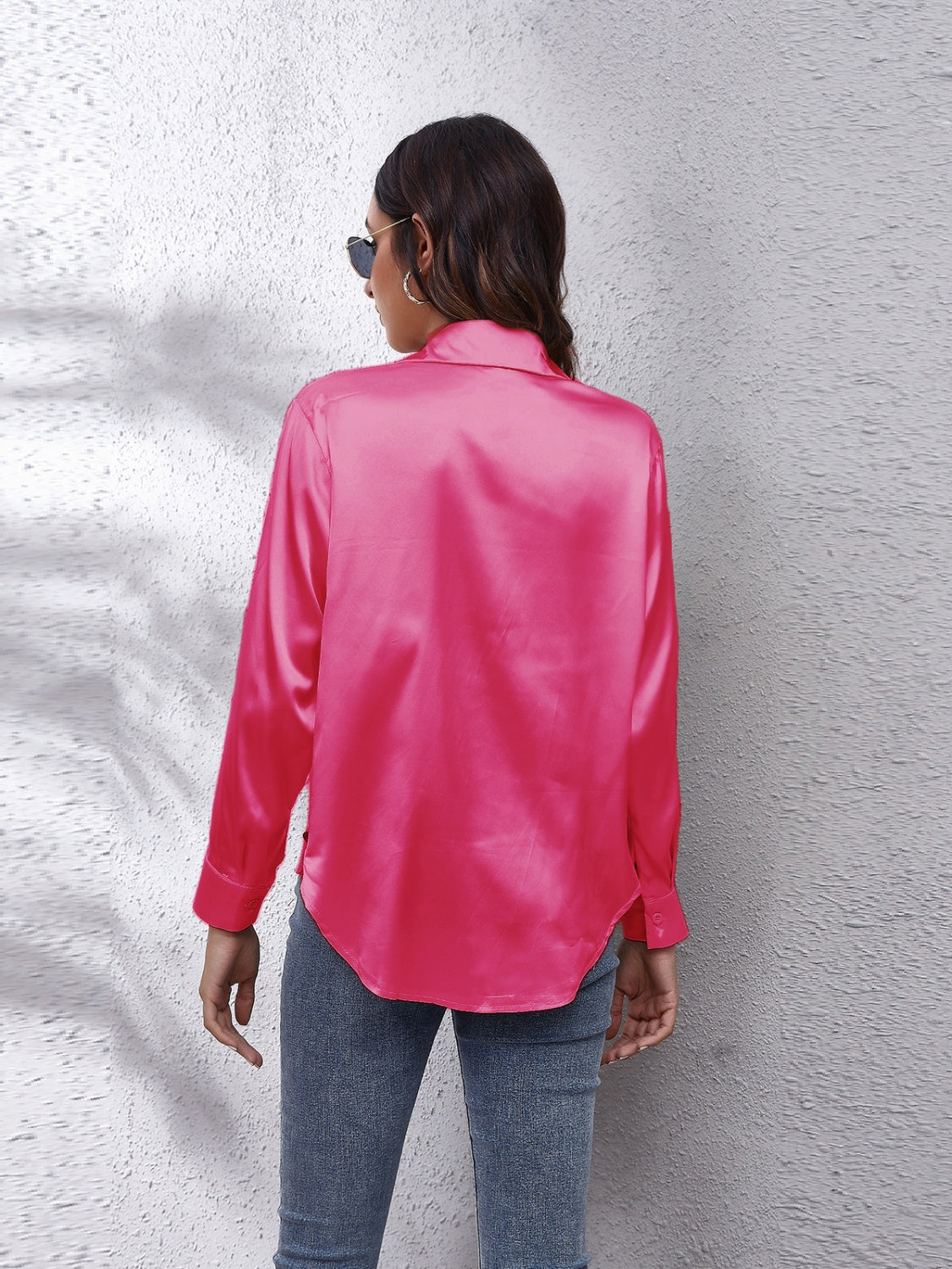 Collared Neck Buttoned Long Sleeve Shirt (17)