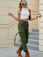 High Waisted Cargo Pocket Jeans (13)