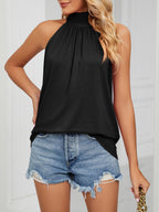 High Neck Tie Back Cami (2)