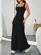 Ribbed Knit Square Neck Sleeveless Maxi Dress (18)