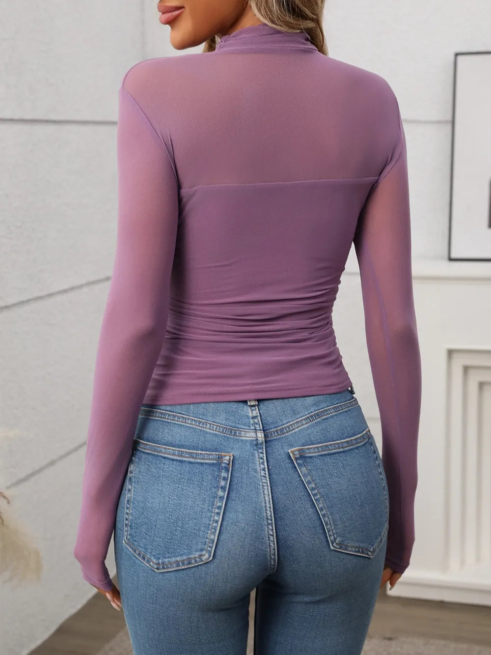 Mock Neck Long Sleeve Top (21)