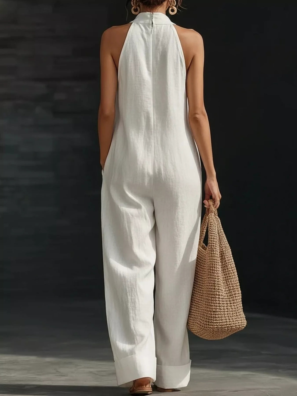 Halter Neck Wide-leg Jumpsuit (2)