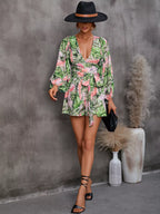 Cutout Front Printed Long Sleeve Romper (25)