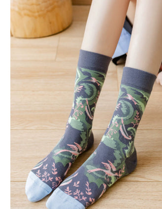 Personalized Oil Painting Street Trend Cotton Socks photo 2