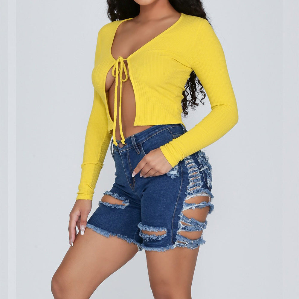 Shredded High-rise Stretch Jeans photo 3