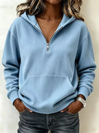 Kangaroo Pocket Half-zip Hoodie (2)