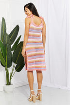 Striped Tie Shoulder Split Cover Up Dress (24)