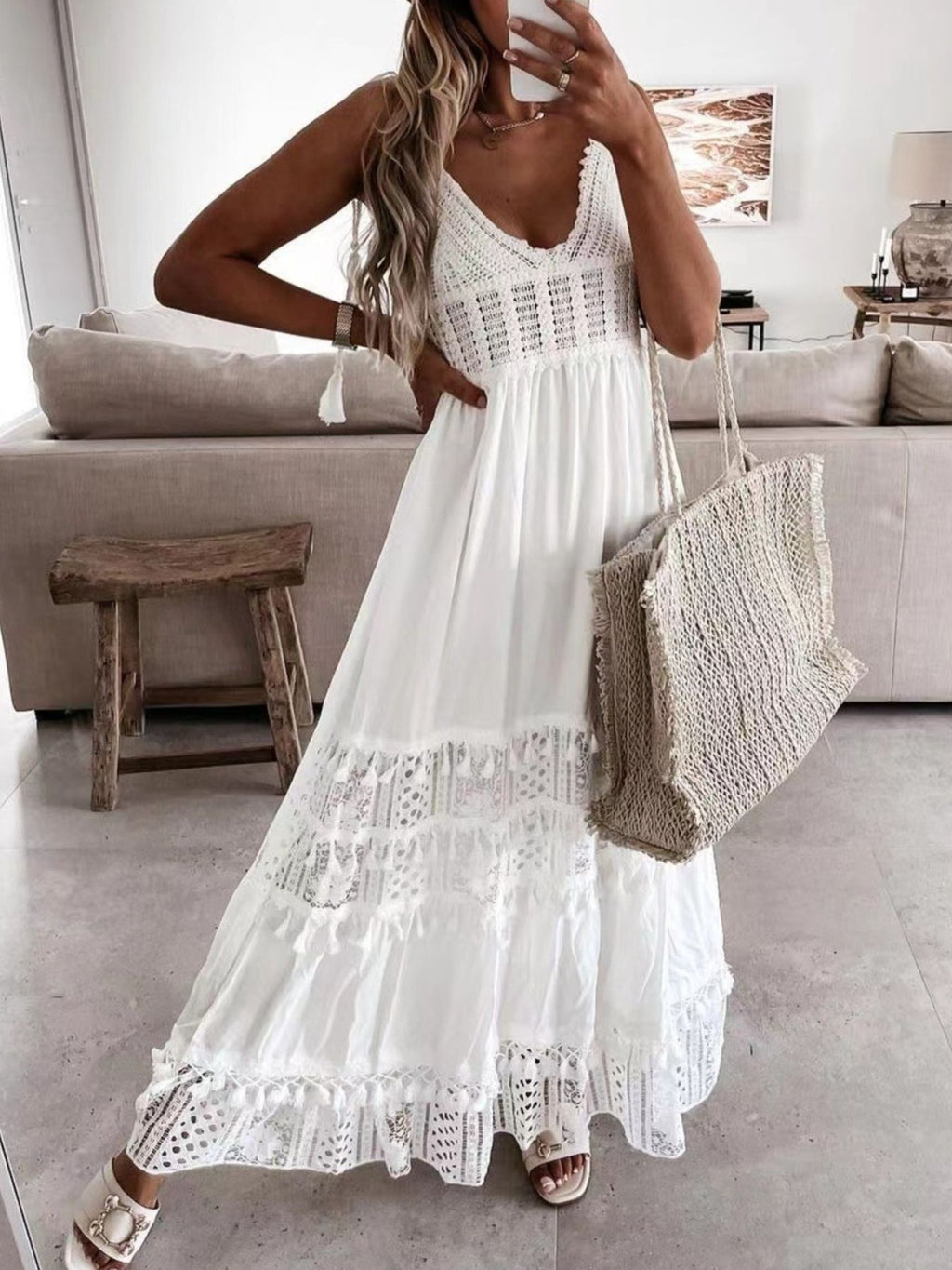 Full Crochet Tassel Dress (6)