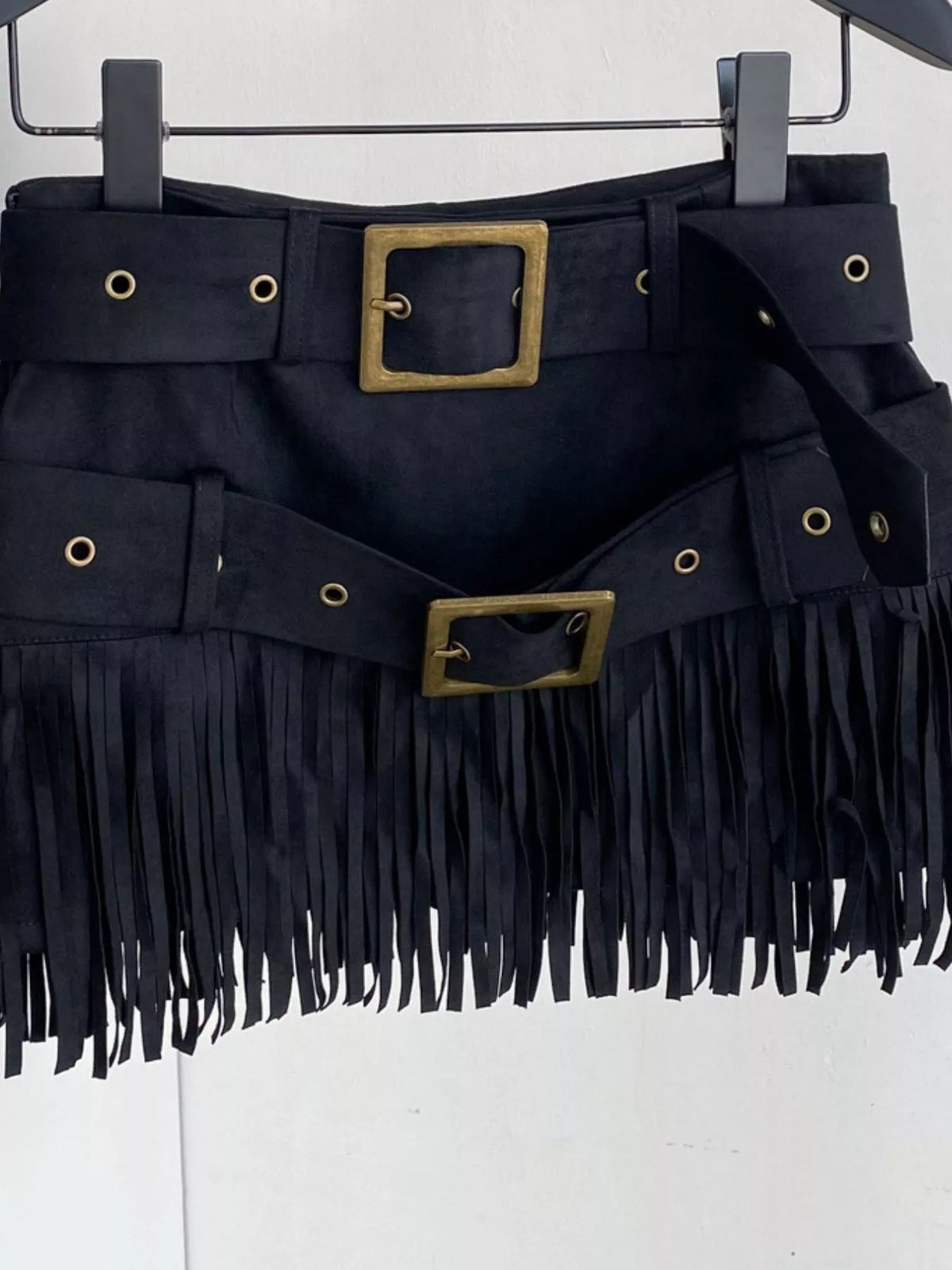 Fringe Belted Mini Skirt (13)