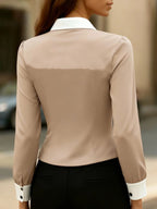 Contrast Button-down Shirt (3)