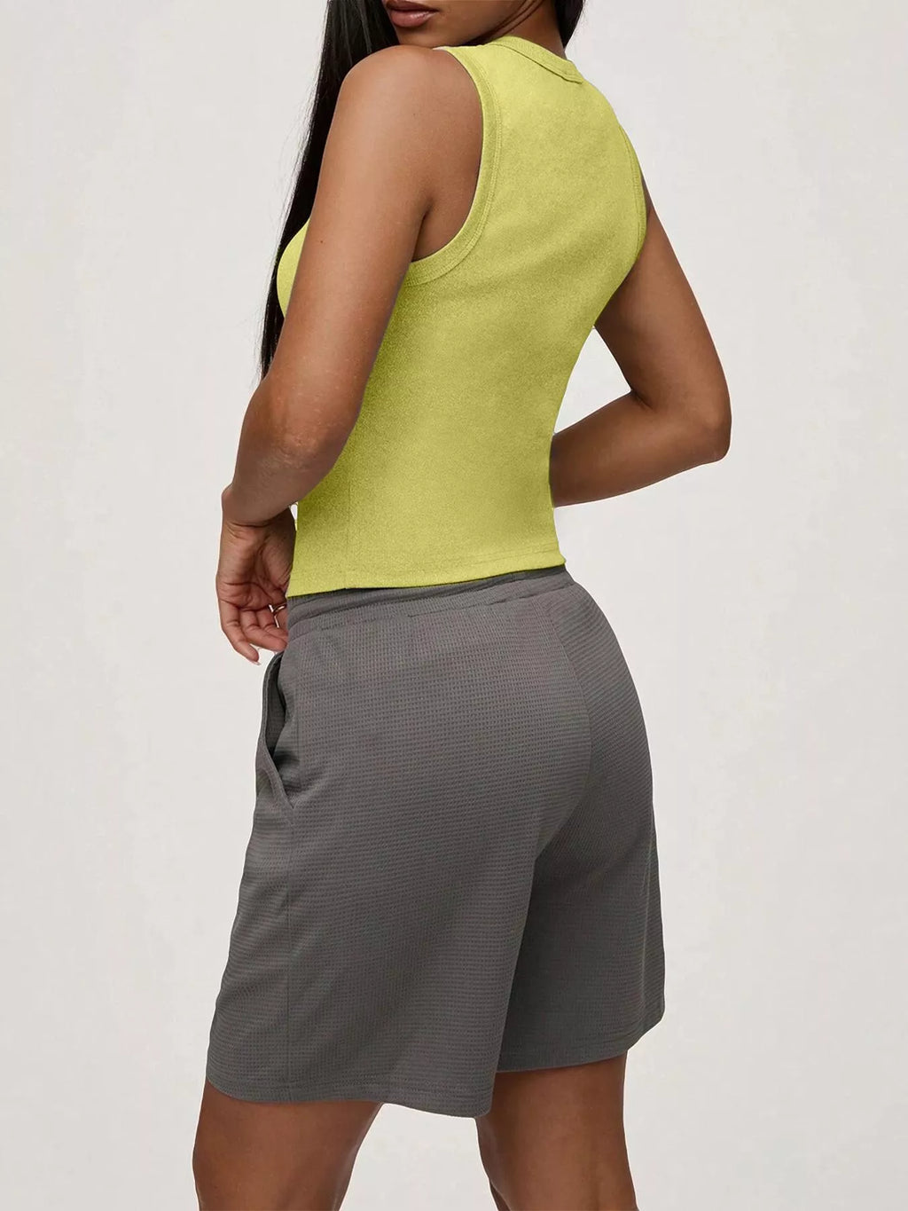 Ribbed Button-front Sleeveless Tank (2)