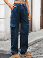 High-waisted Cargo Jeans (10)