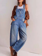 Wide Strap Wide Leg Denim Overalls (4)