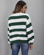 Striped Button-up Long Sleeve Cardigan (13)