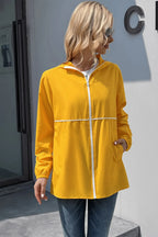 Zip Up Long Sleeve Hooded Watertight Jacket (3)